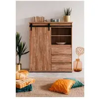 Finori Marrakesch 53A Highboard, Nachbildung Valhalla Eiche / Nachbildung Milford Kiefer
