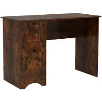 Helloshop26 - Computertisch 109 x 50 x 75 cm mit 2 Schubladen für praktischen Stauraum modernes Design braunes MDF-Holz 20_0010859