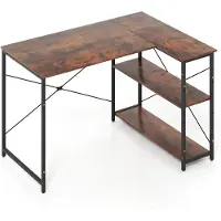 Helloshop26 Wendbarer Eckschreibtisch 118 x 86 x 74 cm mit optimiertem Stauraum und