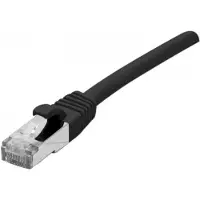 Exertis Connect Patchkabel S/FTP (PiIMF), Cat 6A (EIA/TIA), schwarz, 20,0 m Patchkabel mit besonders schmalem Knicks