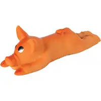 Trixie Hundespielzeug Spanferkel, Hund, Quietschendes Spielzeug, Orange, Latex, 130 mm