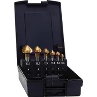 Exact Kegelsenker-Set Ø 6,3-20,5mm, HSS-TIN, 90°, 6