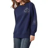 Scotch & Soda Oversized Graphic Sweatshirt Navy Größe: M | Kaputzenpullis Outlet | Damen | Blau