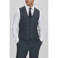 Reiss Plain Weave Waistcoat Airforce Blue Größe: 36 | Blazer Outlet | Herren | Blau