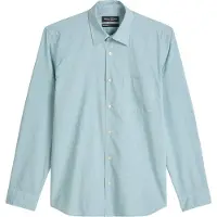 Marc O'Polo Langarmhemd , Herren, Gr. L, N-Gr, blau dawn, Web, Obermaterial: 100% Baumwolle, Hemden Langarmhemd