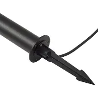 LINDBY LED-Wegeleuchte Luzian, Höhe 80 cm, schwarz, Erdspieß