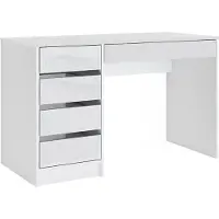 Vicco Schreibtisch Sherry Weiß 55 x 120 cm mit Schubladen, Model 36007