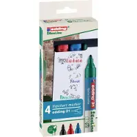 Edding 31 EcoLine, Schwarz, Blau, Grün, Rot, Feine Spitze, Mehrfarbig, Kunststoff, Fettdruck, 1,5 mm