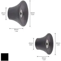 Wagner hooks4home Wandhaken TULIP 4tlg. Set - Ø 40 x 25 mm & Ø 50 x 30 mm, Stahl & Kunststoff, schwarz - 17030024
