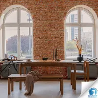 Living Walls Vliestapete "DesignDrop vorgeleimte Tapete Stein Mustertapete Rot Braun" matt strukturiert Vliestapete vorgekleistert 3D-Optik für Schlafzimmer Wohnzimmer Küche