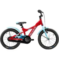 S'Cool 16 Zoll Kinderfahrrad, 1-Gang, Kinderfahrrad, S’COOL XXlite, ab ca. 4–6 Jahre, 100–115 cm, Rot/Hellblau