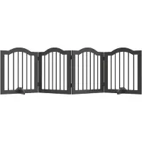 PawHut Hunde Absperrgitter Schwarz 154,5L x 29,5B x 61H cm | Gr.: L