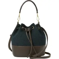 Collezione alessandro Beuteltasche Tweed aus echtem Leder mit Stoff von