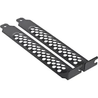 InLine Slotblech perforiert, schwarz, 2er Pack, PCI bracket, Schwarz, 2 Stück(e)
