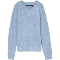 Vero Moda Rundhalspullover "VMDOFFY LS O-NECK BLOUSE GA NOOS" Materialmix, regular fit