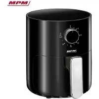 MPM MFR-12 Airfryer - Heißluftfritteuse 2L - 800W - Kompakt - Gesundes Frittieren ohne Öl - Timer - Schwarz