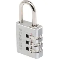 Master-lock Zahlenschl. aus Alu. m. 3-stell. Zahlenk. 7630EURD