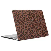 Selencia Sabi Laptop Cover Leopardenmuster für das Apple MacBook Pro 13 Zoll (2020 / 2022) - Mocha Brown