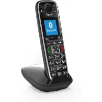 Gigaset E720, Analoges/DECT-Telefon, Kabelloses Mobilteil, 200 Eintragungen, Anrufer-Identifikation, SMS (Kurznachrichtendienst), Schwarz