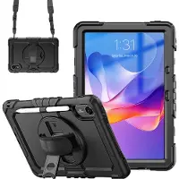Accezz Robustes Back Cover mit Schultergurt für das Xiaomi Redmi Pad 2 - Schwarz