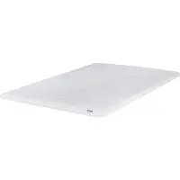 Beliani Matratzentopper Weiß Gelschaum 120 x 200 cm Polyester Bezug Komfort Schaumtopper