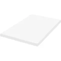 Beliani Matratzentopper Weiß PolyurethanSchaum 120 x 200 cm Polyester Bezug Komfort Schaumtopper