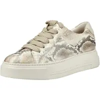 Paul green FANTASIE LEDER sportlicher Schnürer Beige in Gr. 38