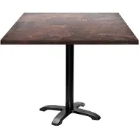 Restootab Tisch 90 x 90 cm – Modell Bazila Rock Rust