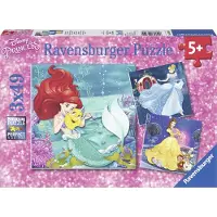 Ravensburger 3 x 49 Teile Kinder Puzzle Disney Prinzessinnen Abenteuer 09350