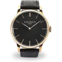 Locman 0251V09-RGBKRGPK Italy Herrenuhr 1960 schwarz/roségold PVD Ref. 0251