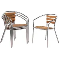 Gastronoble Bolero Bistrostühle mit Armlehne - Eschenholz - 12 Stühle