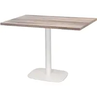 Restootab Tisch 120 x 70 cm – runder Sockel aus weißer Eiche