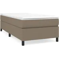 Syfax Boxspringbett mit Matratze Taupe 100x200 cm Stoff