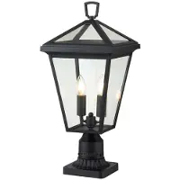 Elstead Lighting Elstead Alford Place Außen-Stehleuchte E14 2-fach Museum Schwarz Klar IP44