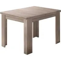 Dmora Ausziehbarer Esstisch Dlirol, Hilfsküchenkonsole, ausziehbarer Tisch, 100 % Italy, cm 90x90h75, Perl-Ulme