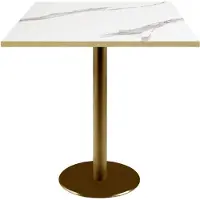 Restootab Tisch 70 x 70 cm Rom Bistro aus weißem Marmor