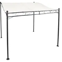 Linder Exclusiv GmbH LEX Anbaupavillon 2,5x3 m Pergola wasserdicht & UV-Schutz Farbe Creme