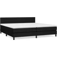 Syfax Boxspringbett mit Matratze Schwarz 200x200 cm Stoff