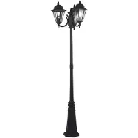 LINDBY Außenlampe Edana, 212cm, 3-flg., anthrazit, E27, IP44