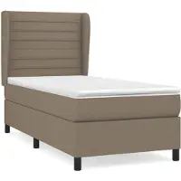 Syfax Boxspringbett mit Matratze Taupe 100x200 cm Stoff