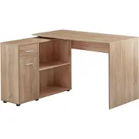 FineBuy Design Eckschreibtisch Sonoma mit Regal 120 cm Moderner Büro-Schreibtisch Computer-Tisch Arbeitszimmer Winkelschreibtisch Home Office