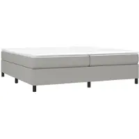 Syfax Boxspringbett mit Matratze Hellgrau 200x200 cm Stoff