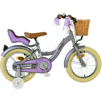 Volare Blossom Kinderfahrrad für Mädchen - 14 Zoll in Lila mit Zweihandbremsen