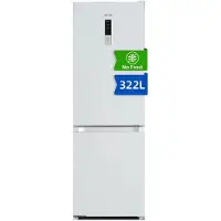 Chiq GCB340NEIDW freistehende Kühl-Gefrierkombination Inverter-Kühlschrank, 322 Liter, No-Frost, Schnellgefrieren, Touch-Screen-Steuerung, weiß