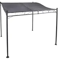 Linder Exclusiv GmbH LEX Anbaupavillon 2,5x3 m Pergola wasserdicht & UV-Schutz grau