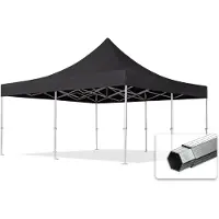 TOOLPORT 5x5m Aluminium Faltpavillon, ohne Seitenteile, schwarz