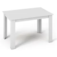 Matkam Tisch Kongo H 75 x B 120 x T 80 cm, Schlichte, geradlinige Optik, laminierte Möbelplatte, Kratzfest, wasserabweisend, fleckenabweisend (Weiß)