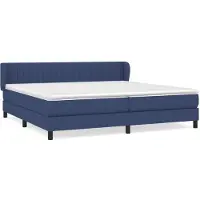 Syfax Boxspringbett mit Matratze Blau 200x200 cm Stoff