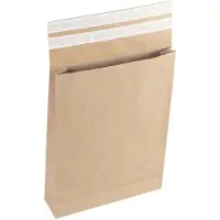Flexipak 300er-Pack Faltentaschen »classic Doppelfixverschluss« ca. D4 ohne Fenster bra braun, 19x30 cm
