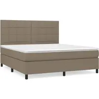 Syfax Boxspringbett mit Matratze Taupe 160x200 cm Stoff